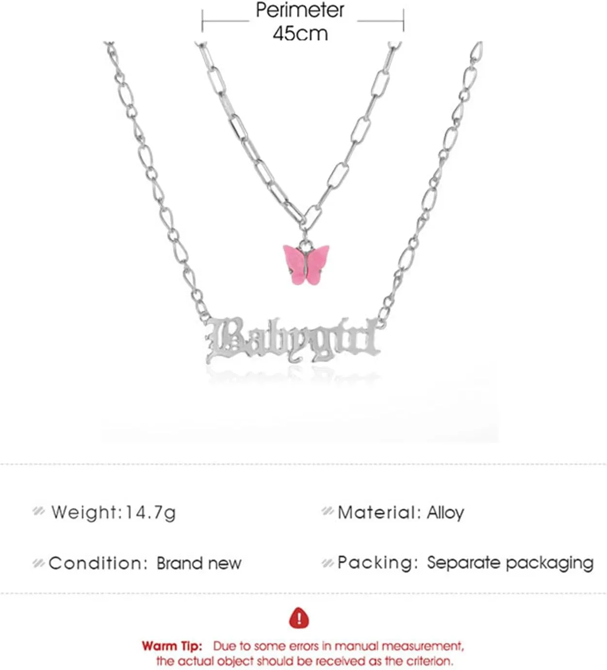 coadipress Old English Babygirl Necklace for Women Unique 18k Gold Silver Plated Adjustable Words Stainless Steel Clavicle Chain Necklaces Jewelry Birthday Gift