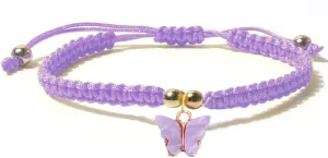 COLORFUL BLING Handmade Braided Butterfly Bracelets Adjustable BFF Friend Beaded String Strand Bracelets Birthday Party Friendship Jewelry Gift for Women