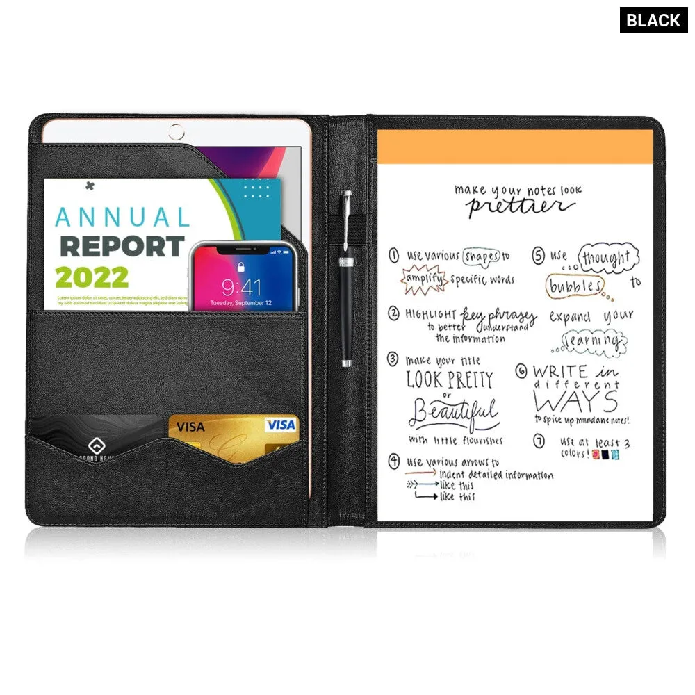 Conference Folder A4 Business Stationery Pu Leather Contract File Folders