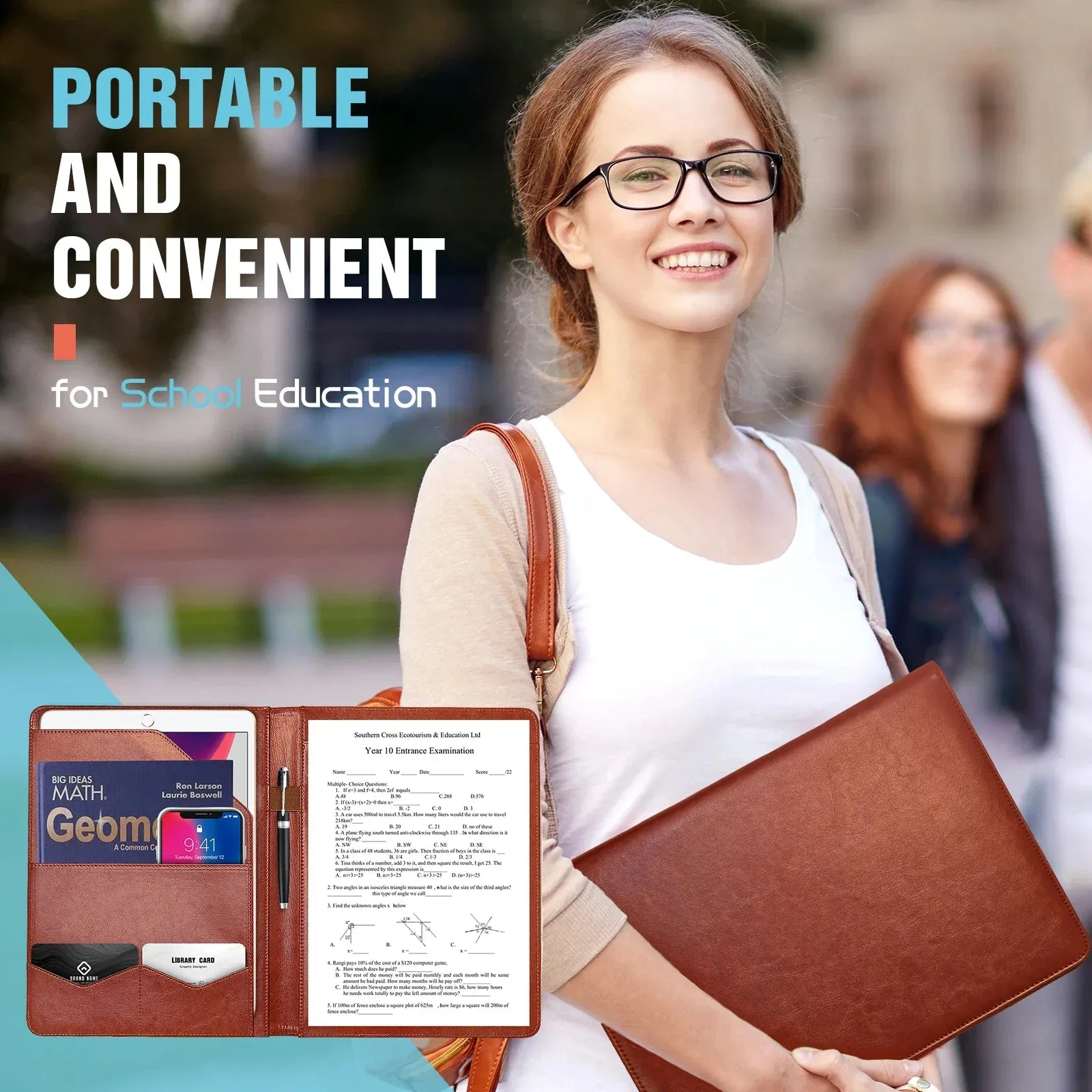 Conference Folder A4 Business Stationery Pu Leather Contract File Folders