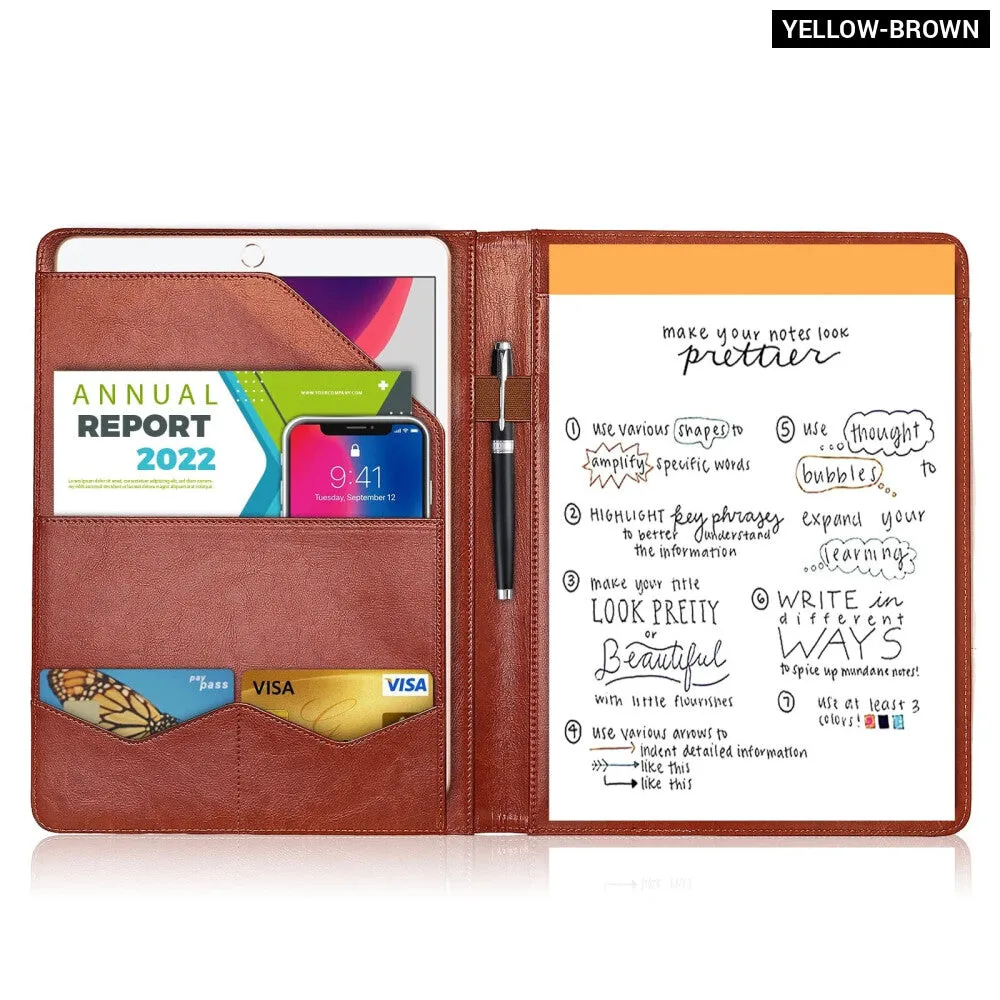 Conference Folder A4 Business Stationery Pu Leather Contract File Folders
