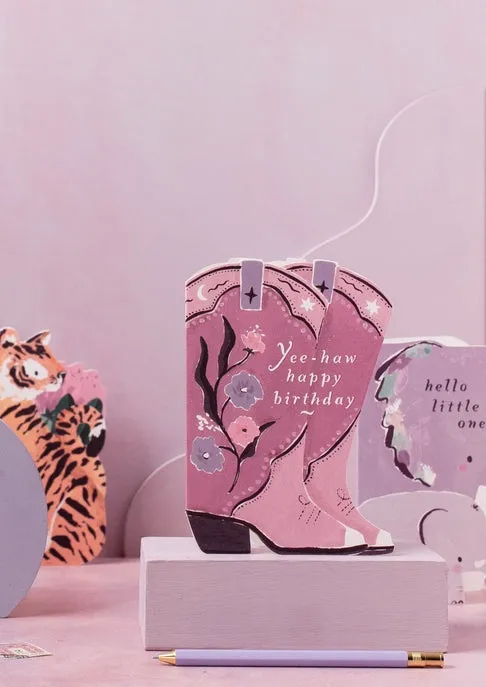 Cowboy Boots Birthday Card