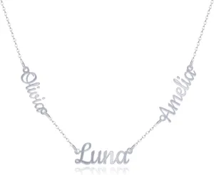 Custom Multi Name Necklace Personalized - 14K Gold Plated Stainless Steel Personalized Family Names Necklace - Unique Gift for Mother's Day