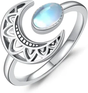 Cute Animals Ring 925 Sterling Silver Adjustable Ring Boho Jewelry Gifts for Women Men