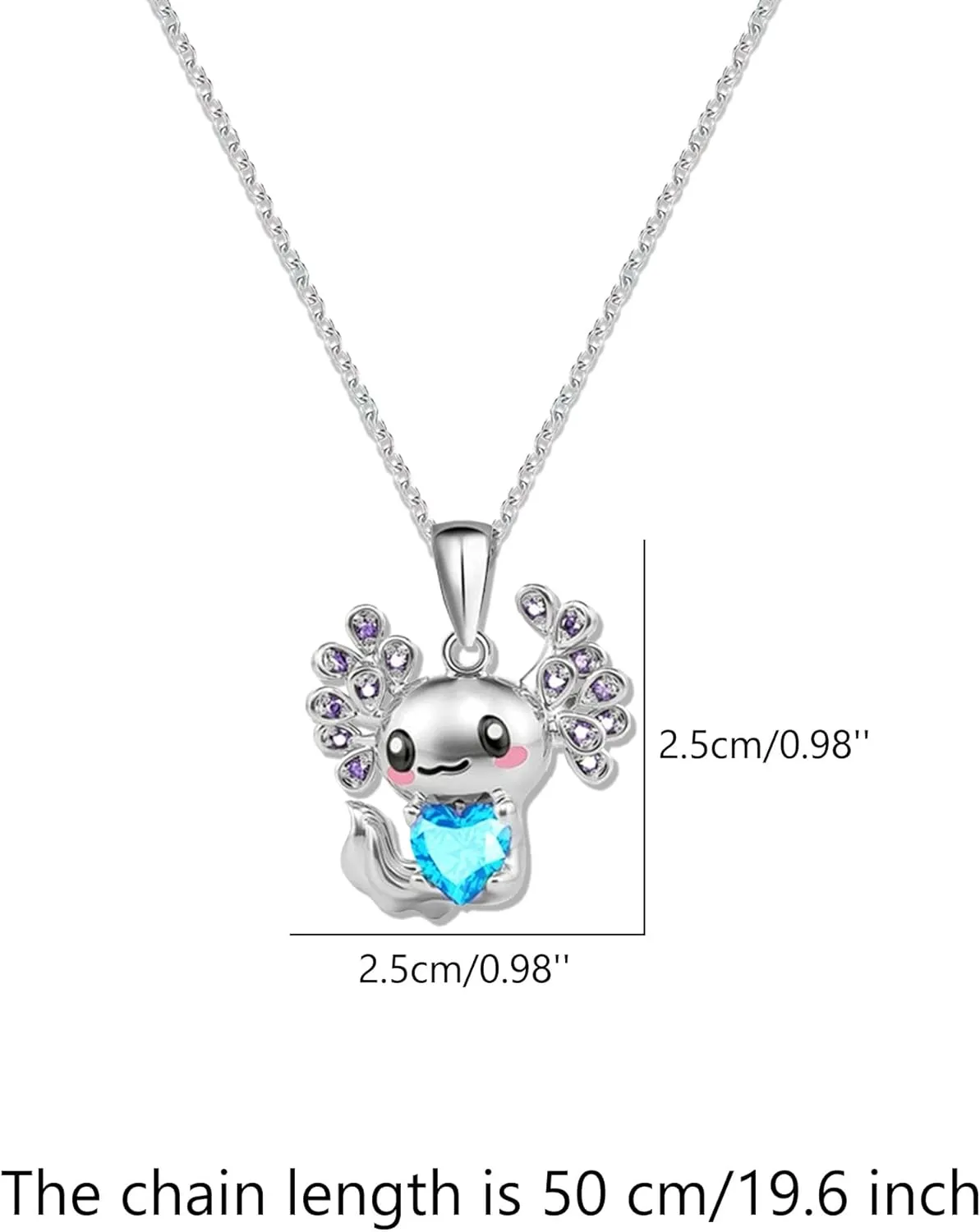 Cute Axolotl Necklace Animal Pendant Necklaces Axolotl Gifts for Axolotl Lovers Graduation Birthday Gift