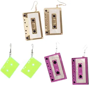 CutieJewelry Cassette Tape Dangle Cute Pretty Earrings