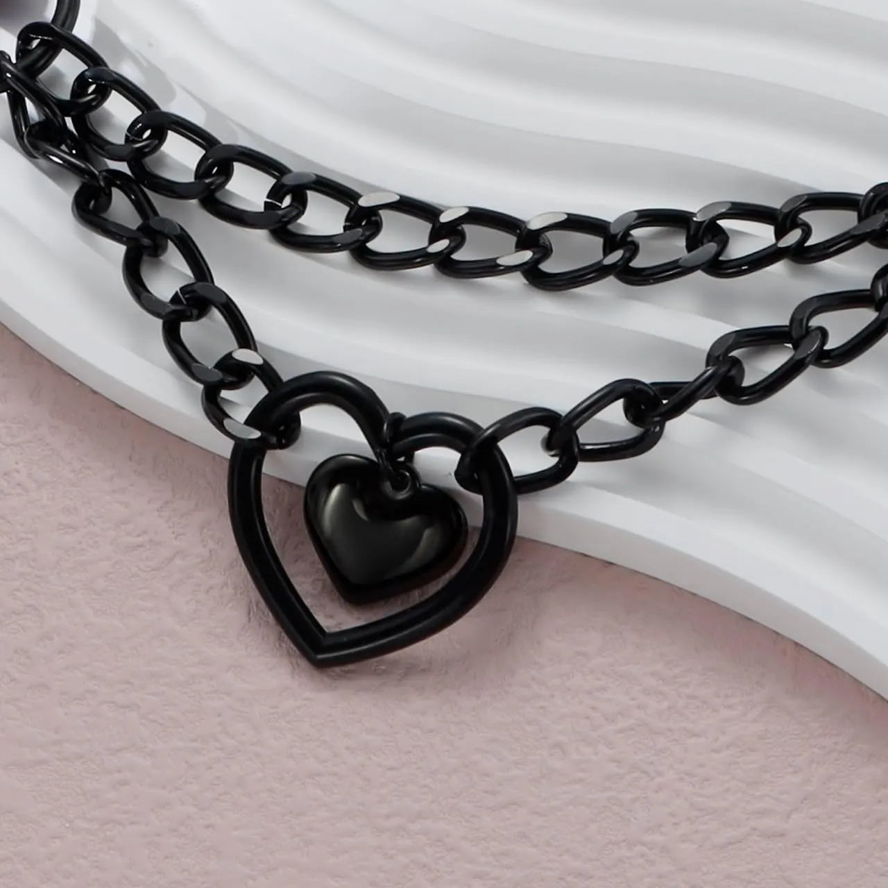 Eigso Pop Punk Collar Choker Vintage Retro Steampunk Dark Goth Style Heart Chains Necklace for Women