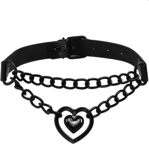 Eigso Pop Punk Collar Choker Vintage Retro Steampunk Dark Goth Style Heart Chains Necklace for Women