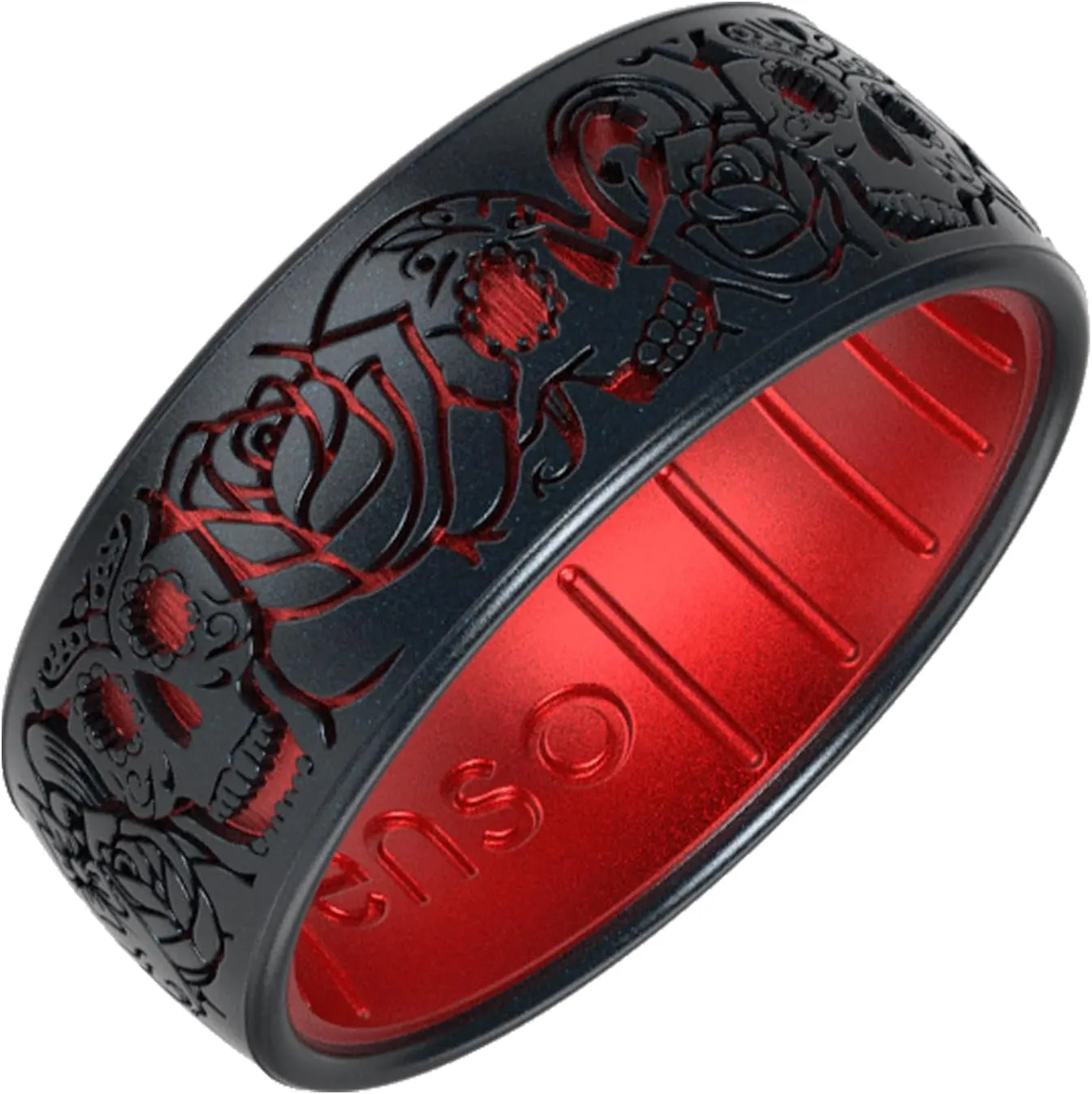 Enso Rings Etched Sugar Skulls 3.0 Silicone Rings - Comfortable and Flexible Design