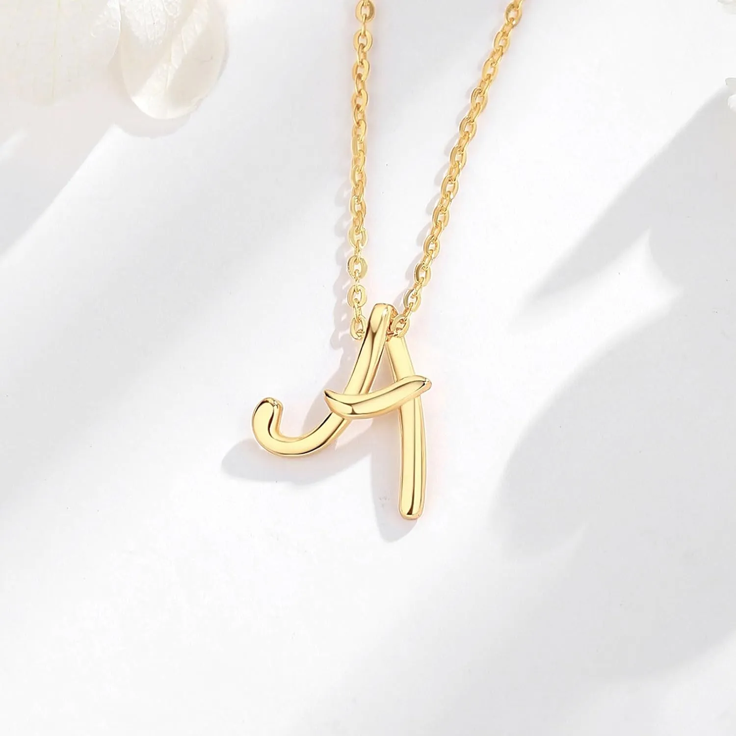EUDORA Sterling Silver Initial Necklaces for Women, Classic 26 Letter Neckless Gifts for Girls, Sister, Mother Daughter, 18 inch Chain
