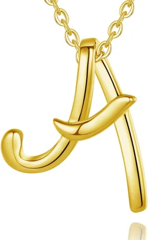 EUDORA Sterling Silver Initial Necklaces for Women, Classic 26 Letter Neckless Gifts for Girls, Sister, Mother Daughter, 18 inch Chain