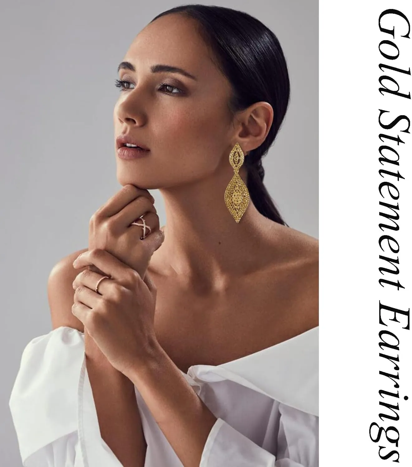 Fashion Rhinestone Crystal Wedding Earrings for Women Bridal Bridesmaid Long Leaf Chandelier Teardrop Dangle Earrings Jewelry