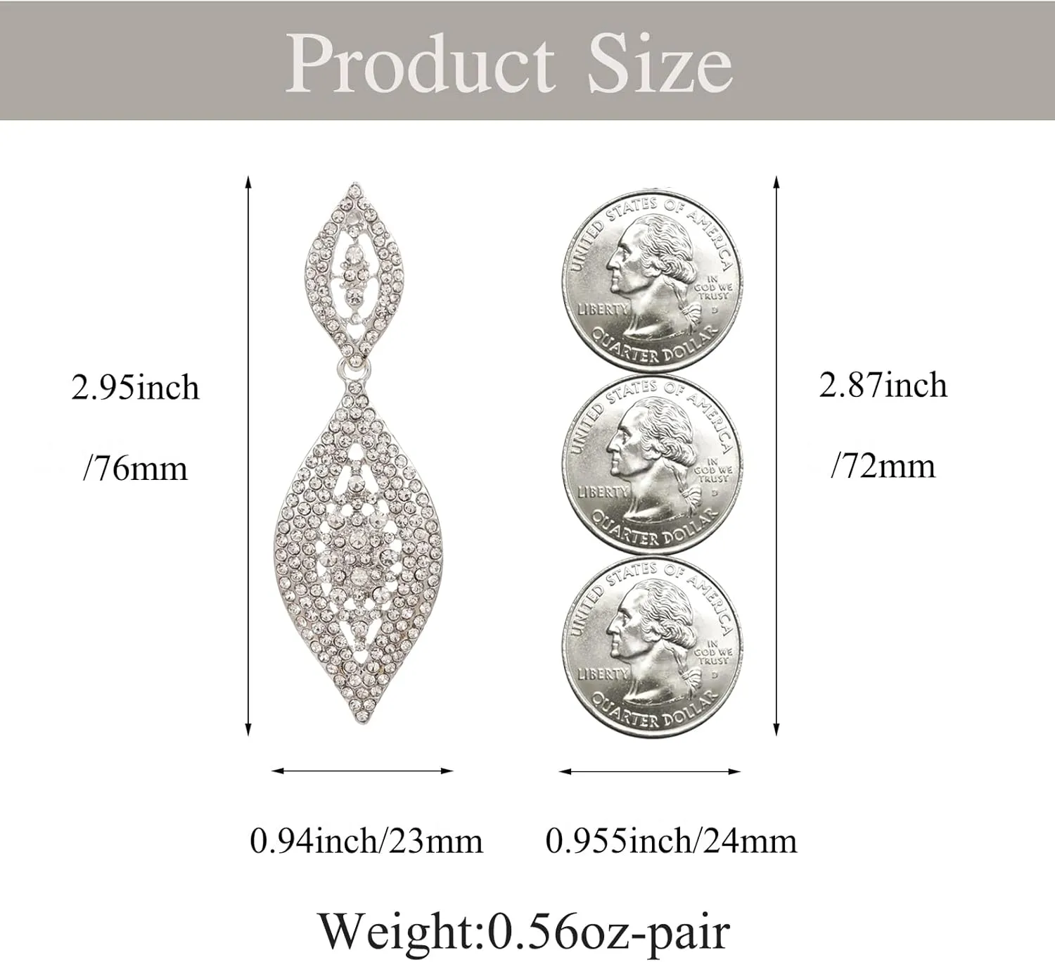 Fashion Rhinestone Crystal Wedding Earrings for Women Bridal Bridesmaid Long Leaf Chandelier Teardrop Dangle Earrings Jewelry