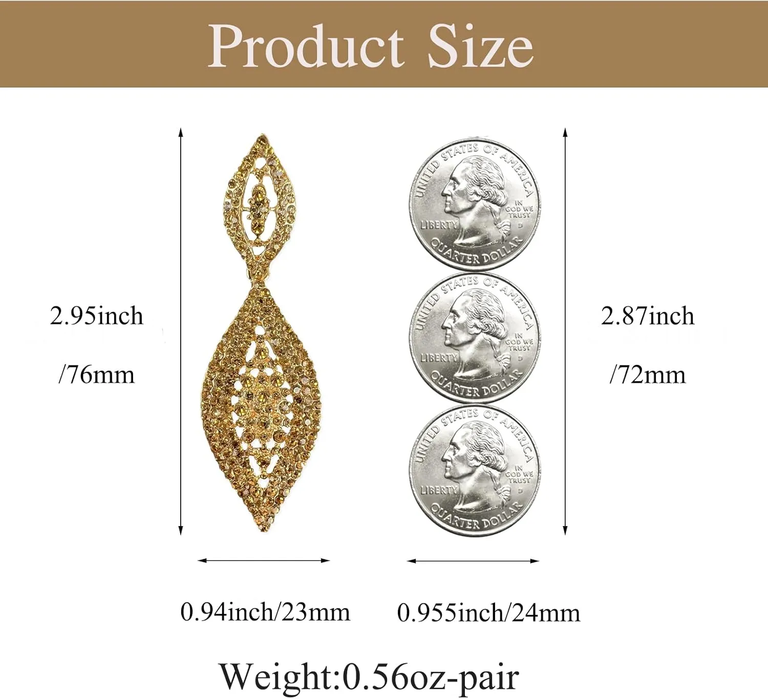 Fashion Rhinestone Crystal Wedding Earrings for Women Bridal Bridesmaid Long Leaf Chandelier Teardrop Dangle Earrings Jewelry