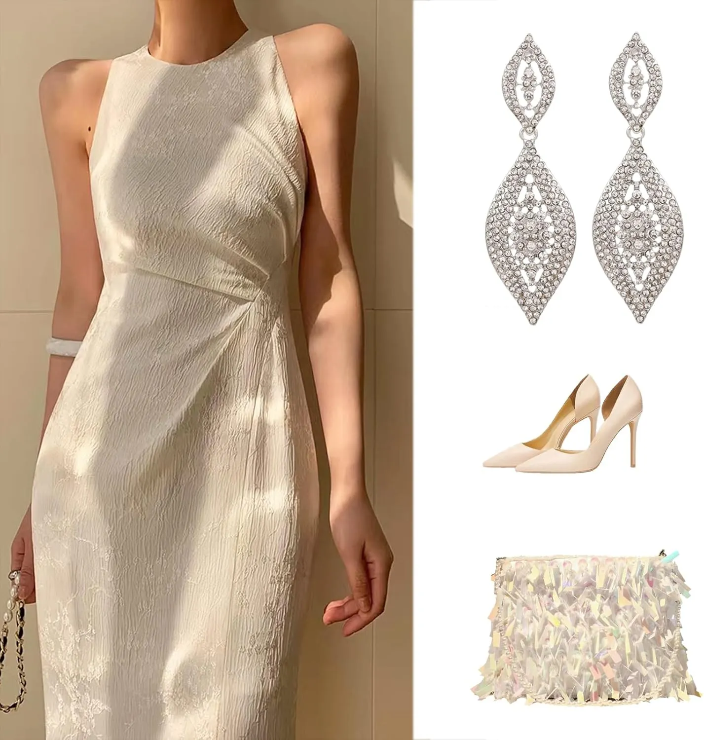 Fashion Rhinestone Crystal Wedding Earrings for Women Bridal Bridesmaid Long Leaf Chandelier Teardrop Dangle Earrings Jewelry
