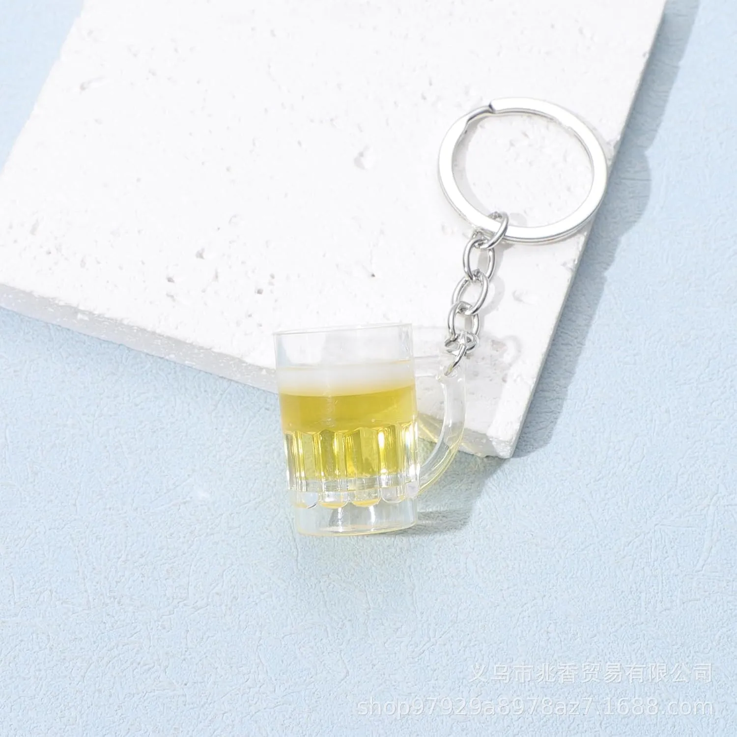 FORUBUS 3D Simulation Beer Can Keyring Fun Beer Mug Keychain Beer Bottle Keyring for Women Men Party Edgy Jewelry