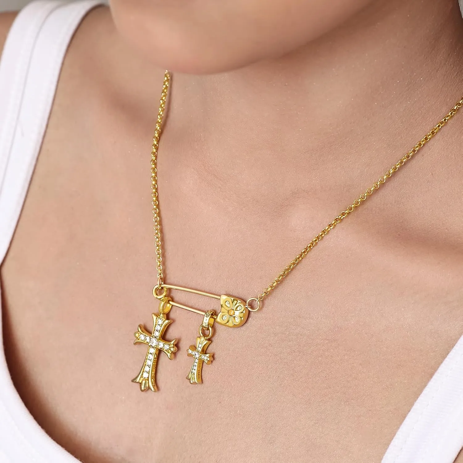 Gold Necklace Jewelry for Women Dainty Gold Necklace Layered Charm Necklaces for Women