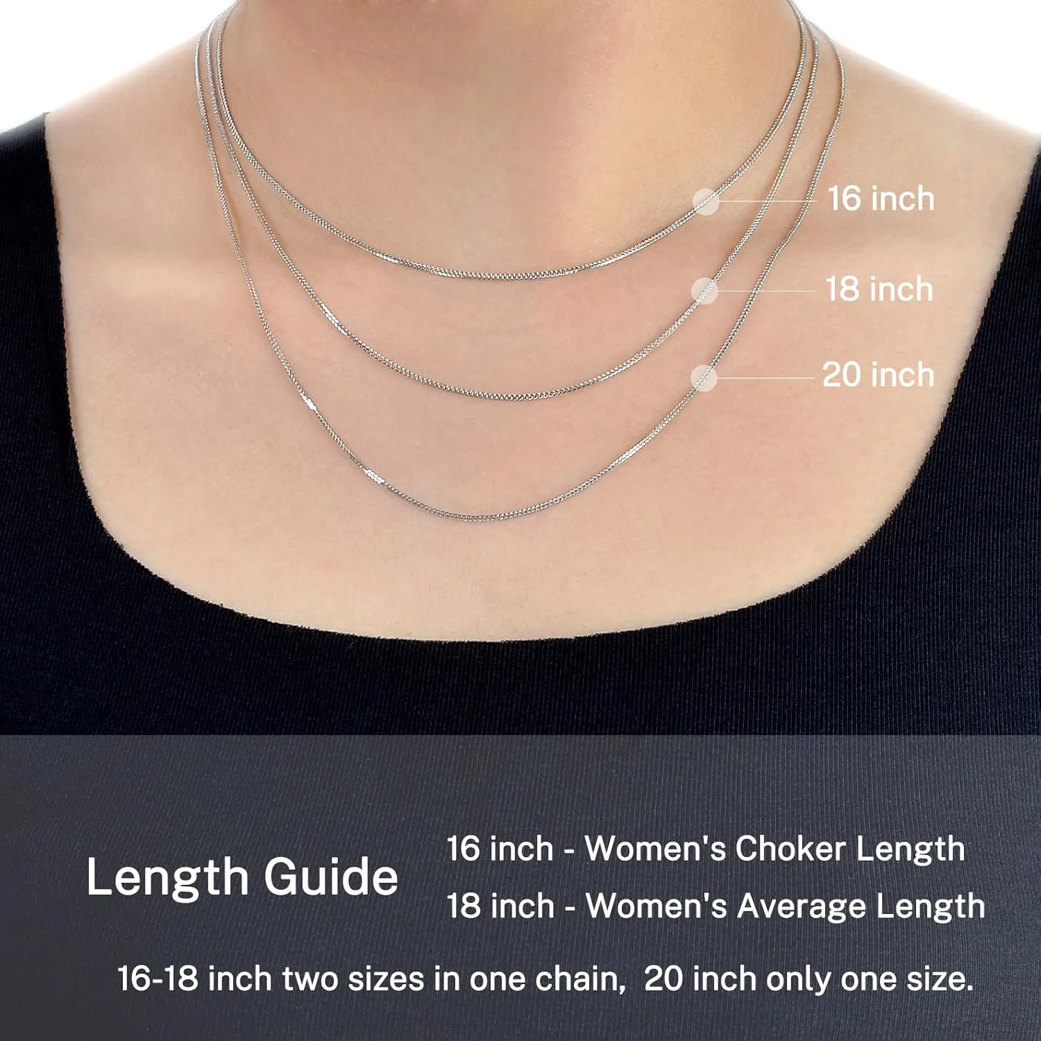 G.Rui&Niao 18K Gold Plated 925 Sterling Silver Chain Necklace for Women, 1.1mm Flat Cable Chain Necklaces - Shiny, Thin & Lightweight, 16-18, 20 inch