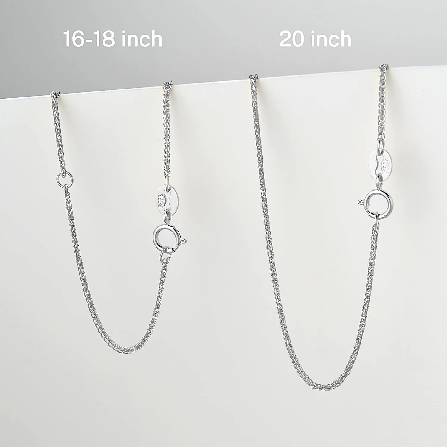 G.Rui&Niao 18K Gold Plated 925 Sterling Silver Chain Necklace for Women, 1.1mm Flat Cable Chain Necklaces - Shiny, Thin & Lightweight, 16-18, 20 inch