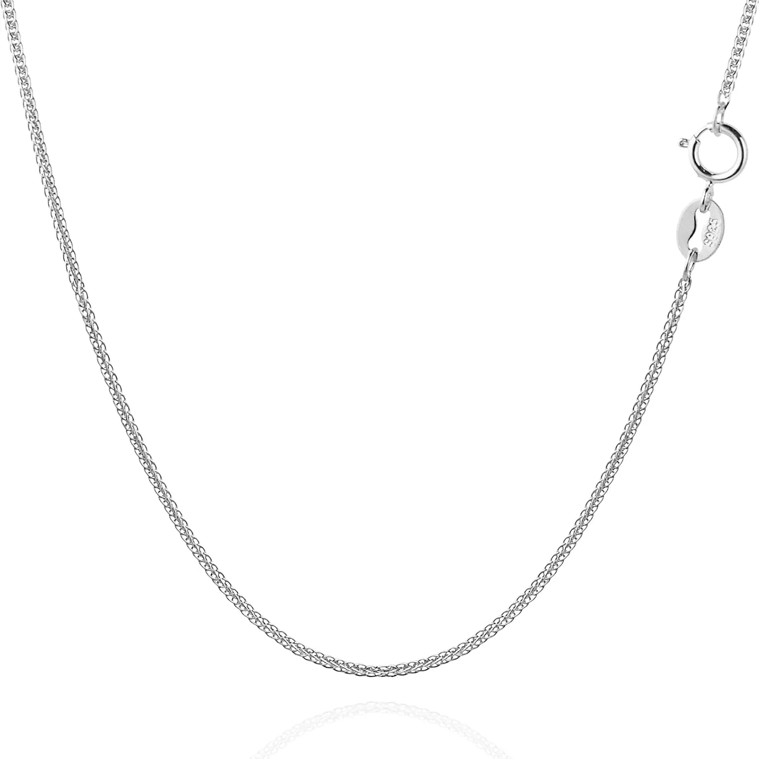 G.Rui&Niao 18K Gold Plated 925 Sterling Silver Chain Necklace for Women, 1.1mm Flat Cable Chain Necklaces - Shiny, Thin & Lightweight, 16-18, 20 inch