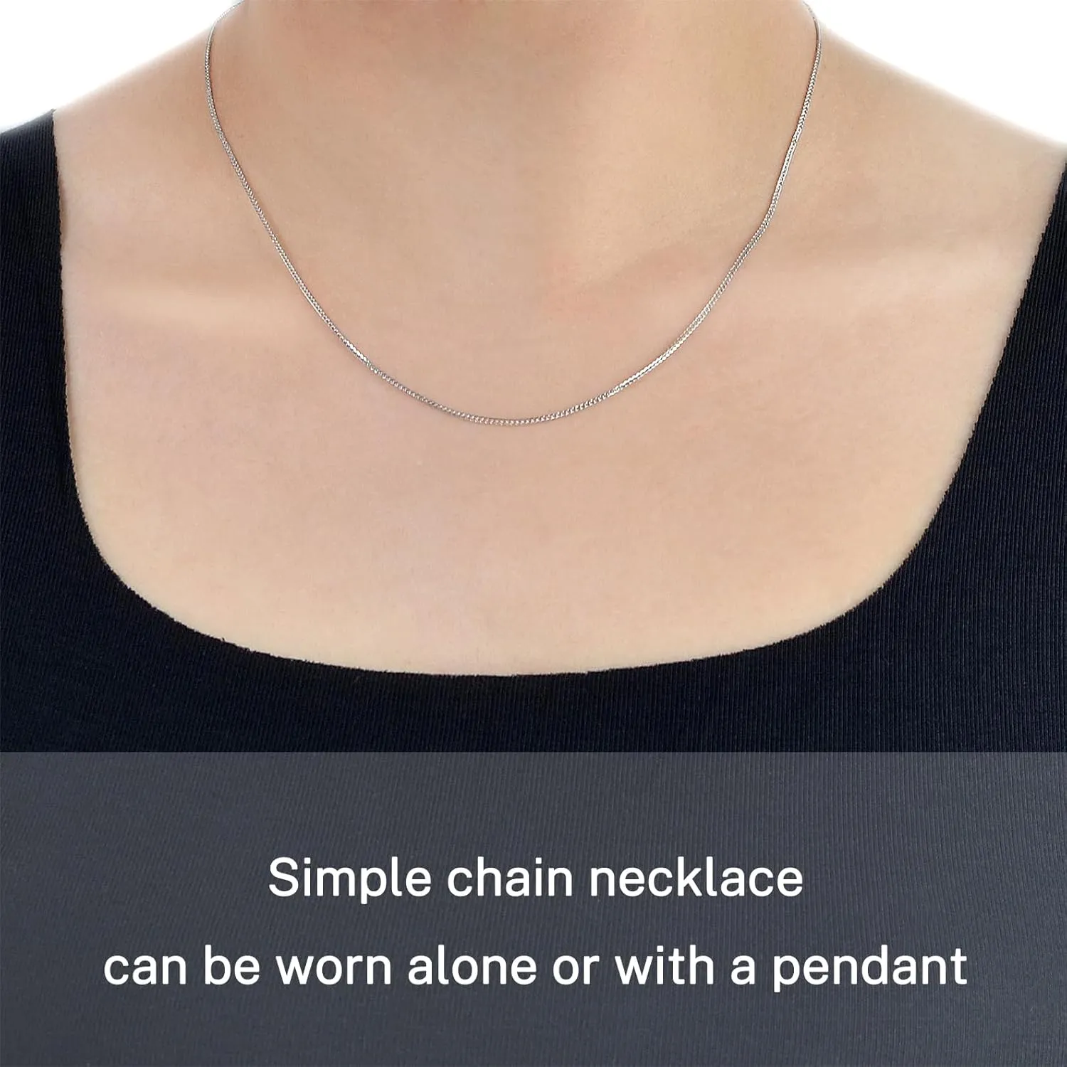 G.Rui&Niao 18K Gold Plated 925 Sterling Silver Chain Necklace for Women, 1.1mm Flat Cable Chain Necklaces - Shiny, Thin & Lightweight, 16-18, 20 inch