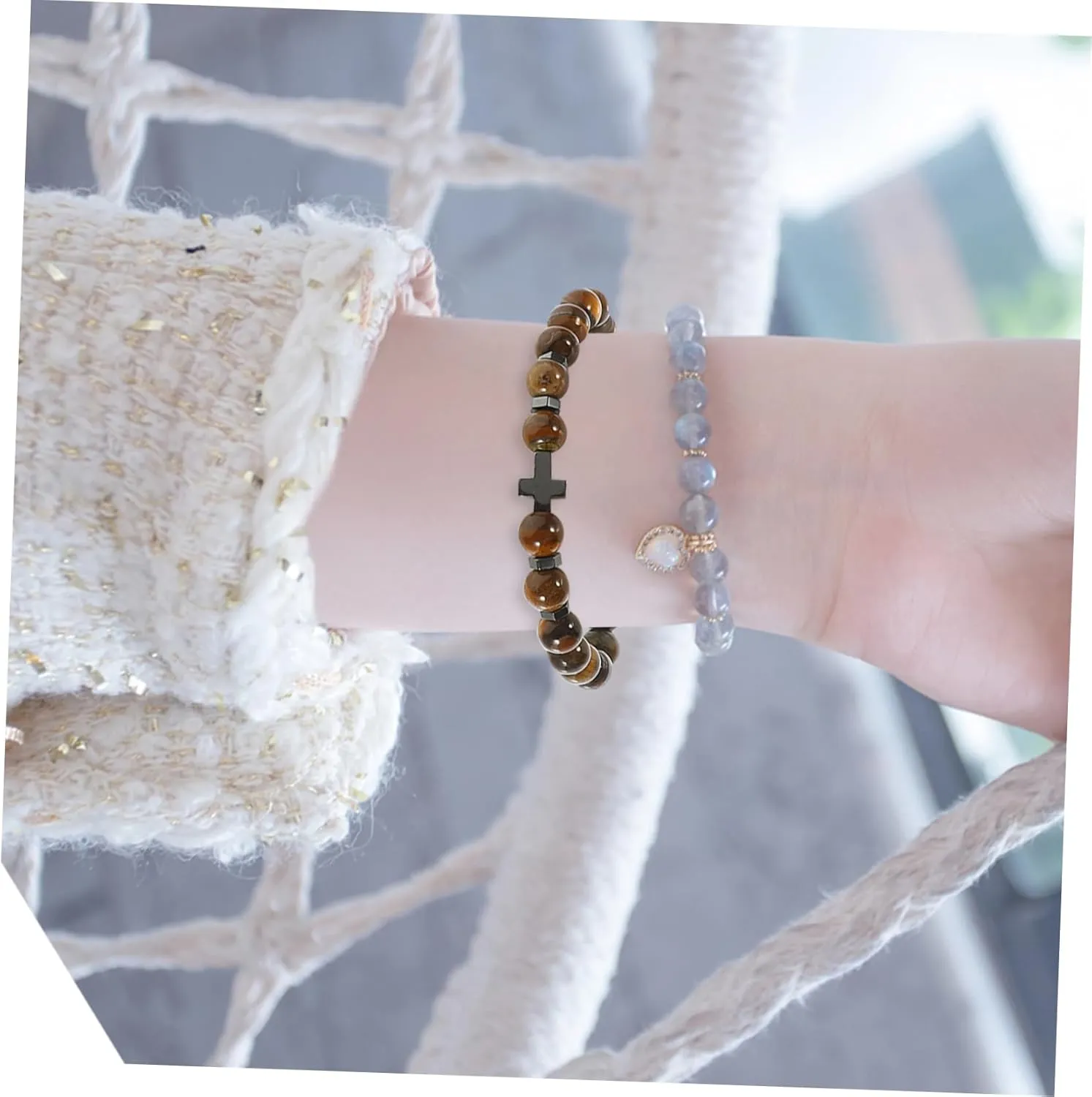 Guy Bracelets for Men Bracelets for Man Cross Beaded Bracelet Catholic Bracelet Rosary Bracelet for Men