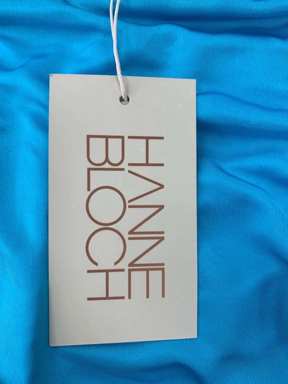 HANNE BLOCH Turquoise Ruched Top  SIZE M