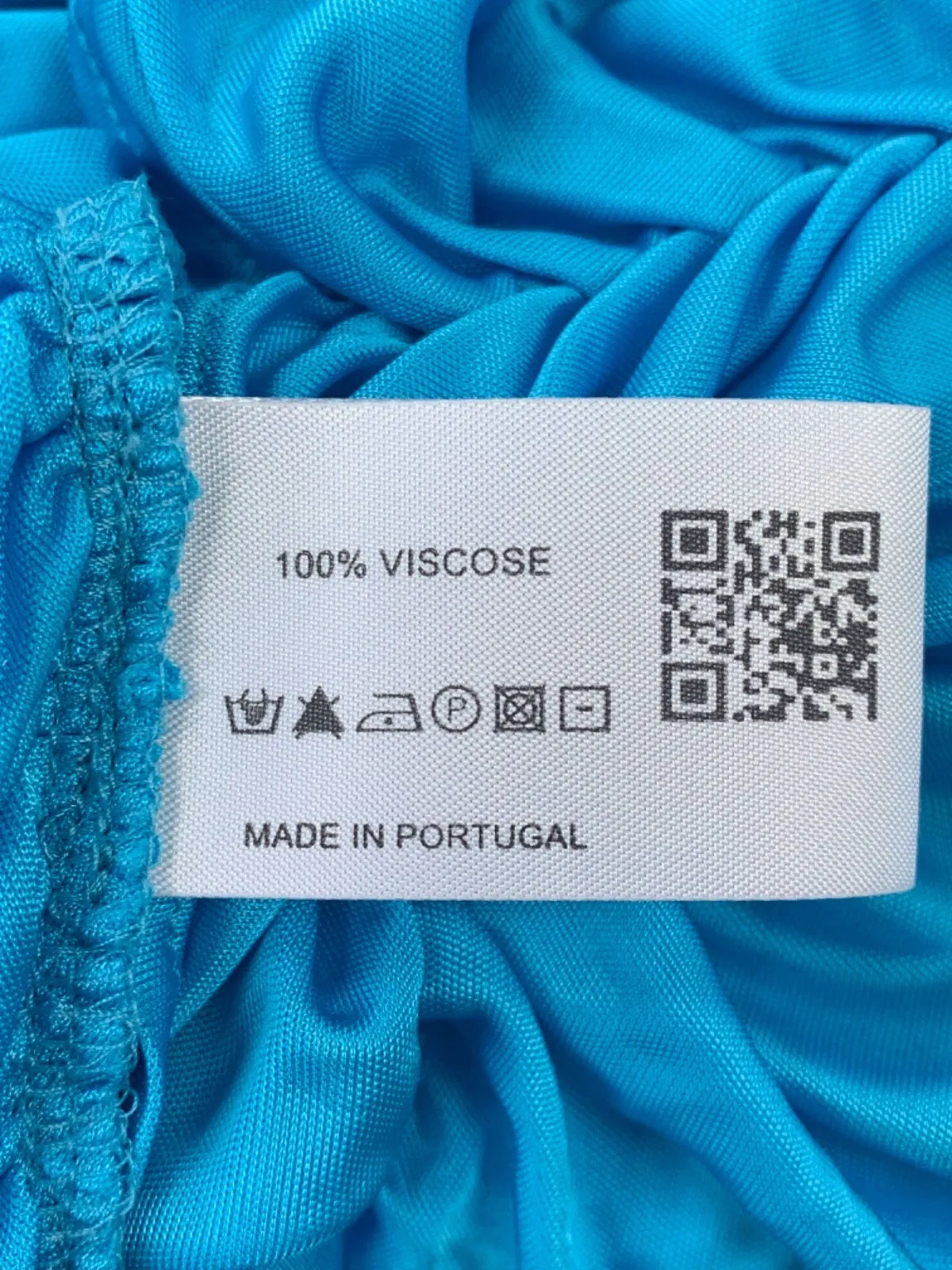 HANNE BLOCH Turquoise Ruched Top  SIZE M