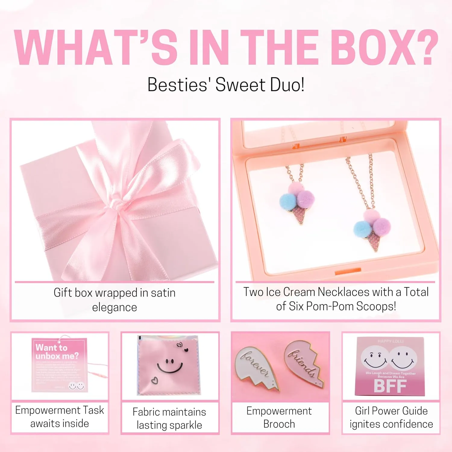 HAPPY LOLLI Girl Power Jewelry Collection in Unique Ready-to-Gift Box - Beautiful Designs for Tweens & Teens - Ideal for Birthdays & Special Moments.