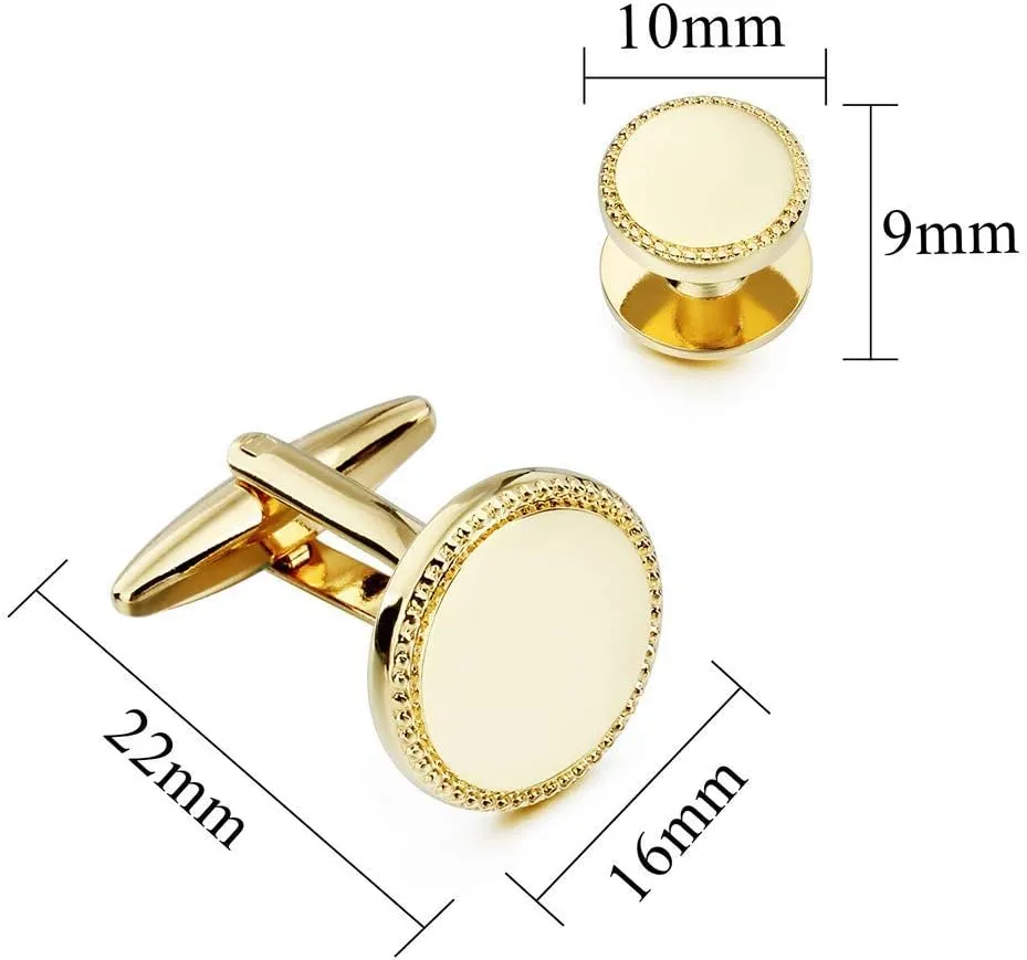 HAWSON Shinny Cufflinks and Studs Set for Men
