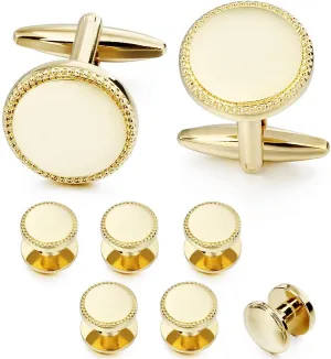 HAWSON Shinny Cufflinks and Studs Set for Men