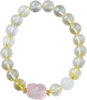 Healing Bracelet Natural Crystal Bracelet for Women,Lucky Bracelet,Round Beads Stretch Beaded Bracelet Jewelry Healing Prayers Crystal Bracelet