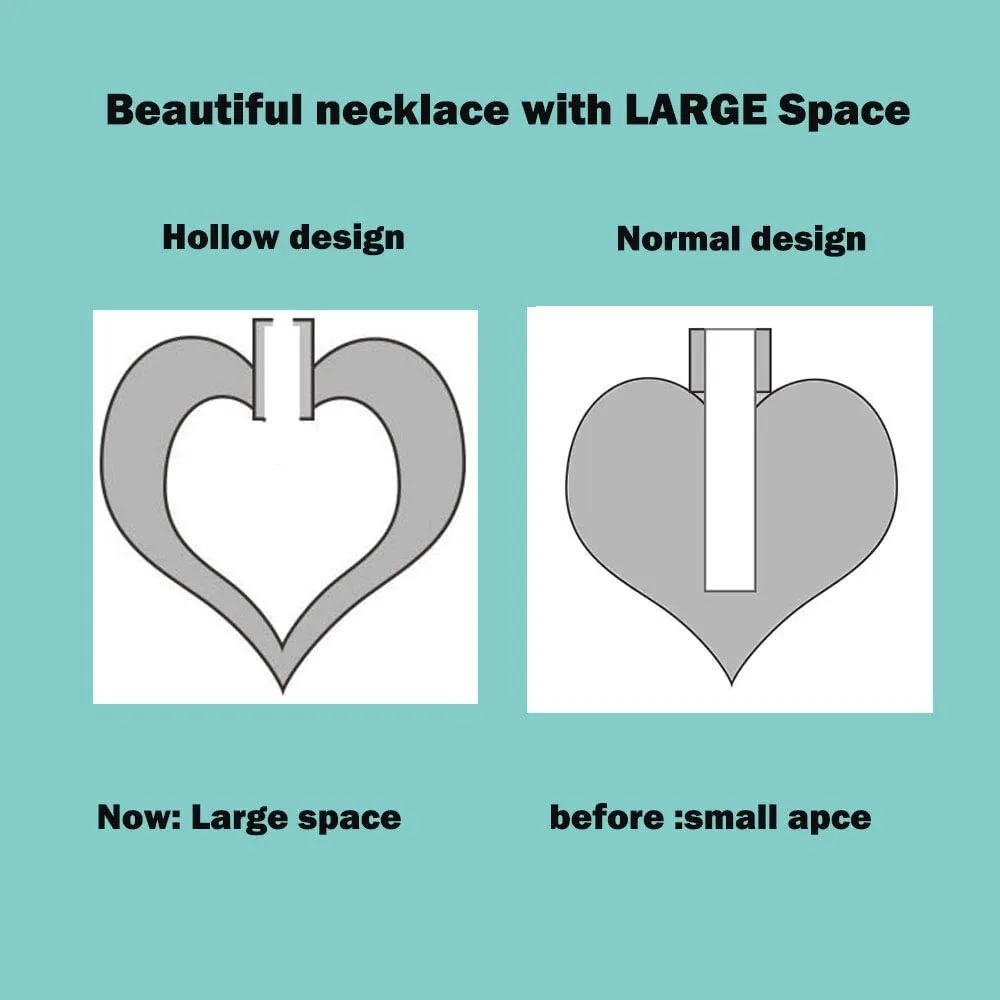 Heart Urn Necklace for Ashes Stainless Steel Cremation Jewelry for Ashes Keepsake Necklaces 