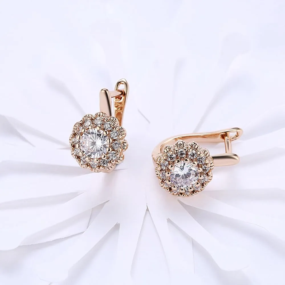 Hefanny Women Huggie Cubic Zirconia Gold Hoop Earrings Gold Ear Stud Cuff 14K Gold Filled Small Boho Beach Simple Delicate Handmade Hypoallergenic Jewelry Gift