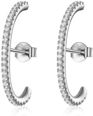 Hefanny Women Huggie Cubic Zirconia Gold Hoop Earrings Gold Ear Stud Cuff 14K Gold Filled Small Boho Beach Simple Delicate Handmade Hypoallergenic Jewelry Gift