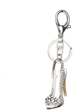 High Heel Elegant Shoe Keychain Sparkling Charm Stylish Key Ring Crystal Keychain Purse Handbag Pendant