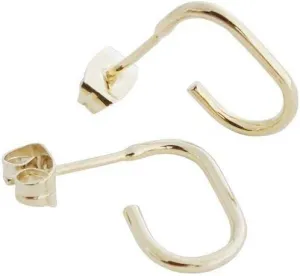 HONEYCAT Paulette Oblong Hoop Earrings in Gold, Rose Gold, or Silver | Minimalist, Delicate Jewelry