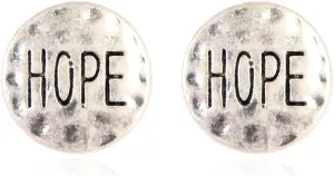Inspirational Message Letter Earrings - Boho Word Stamped, Religious Blessed, Love, Faith, Mama Delicate Studs