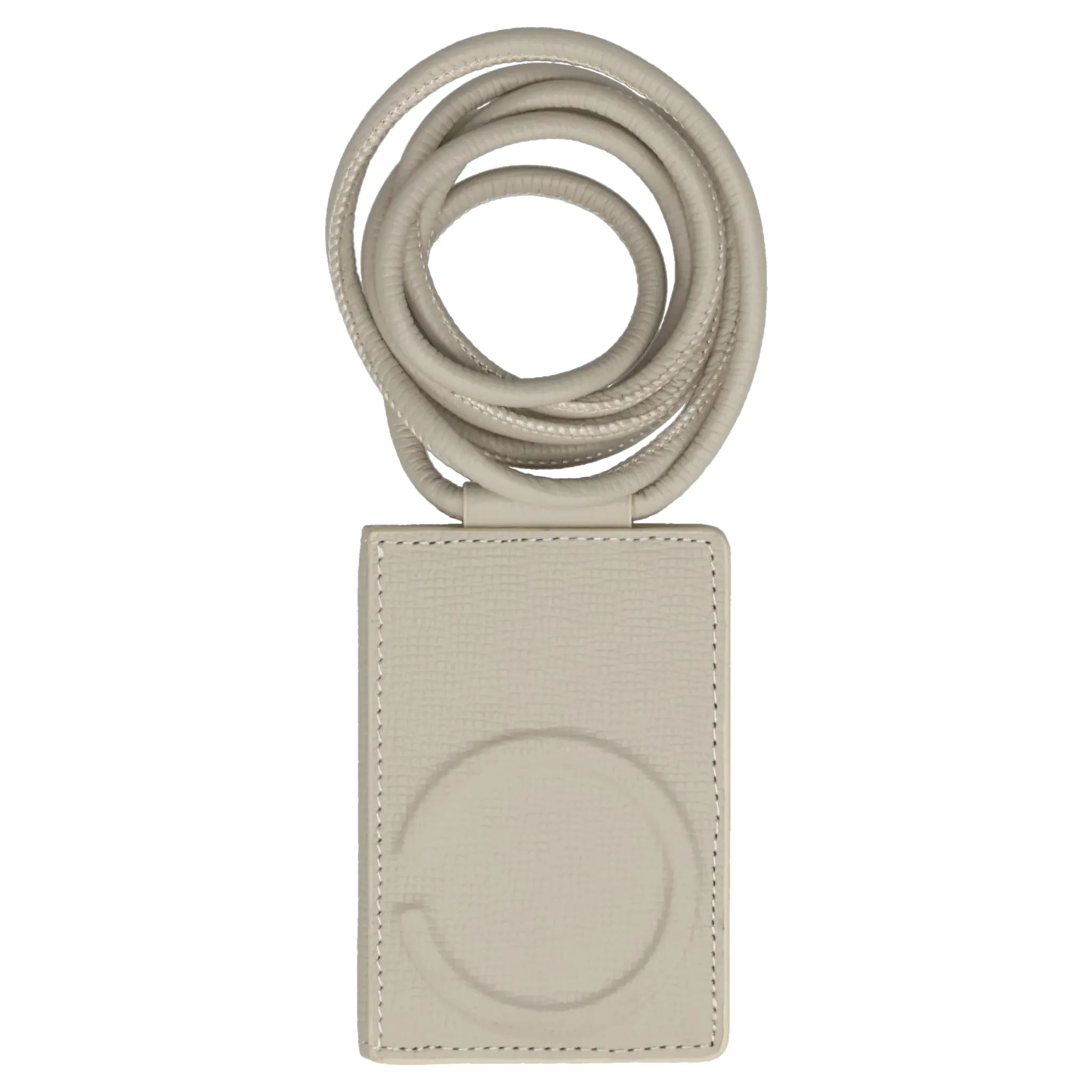 iPhone ACCESSORY-SHOULDER STRAP CARD CASE / WHITE BEIGE