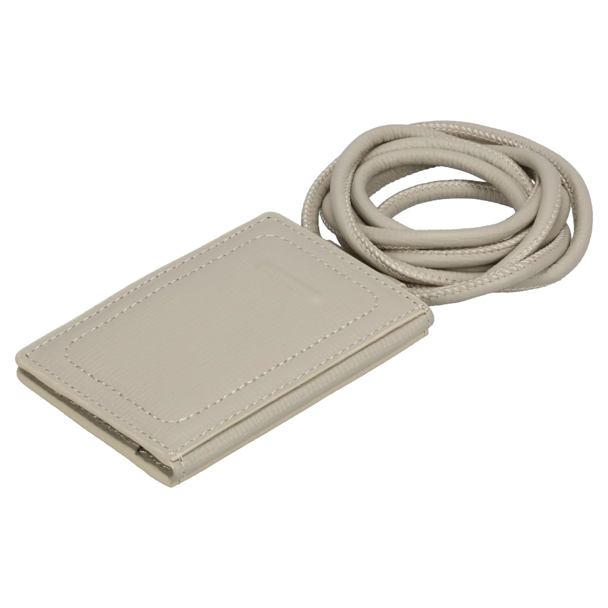 iPhone ACCESSORY-SHOULDER STRAP CARD CASE / WHITE BEIGE
