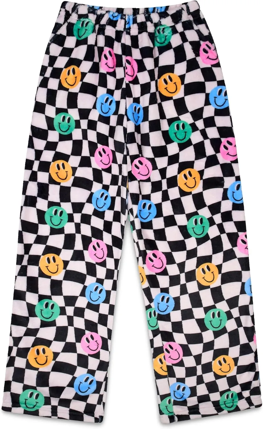 iscream Big Girls Silky Soft Bold Print Plush Fleece Pants - Bold and Bright Collection