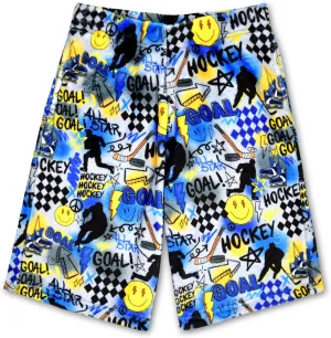 iscream   Corey Paige Designs Big Boys Bold Print Silky Soft Plush Shorts Collection