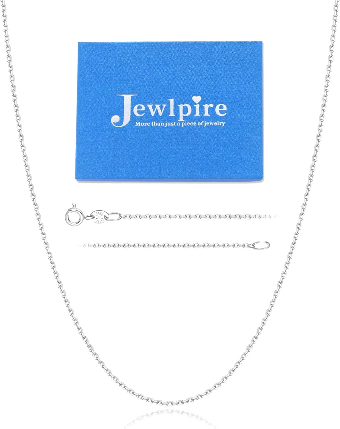 Jewlpire 1MM Italian Ultra Luxury Solid 24K Gold Over 925 Sterling Silver Chain Necklace for Women, Hypoallergenic Cable Chain Sturdy & Shiny & Thin Women's Chain Necklaces 16/18/20/22/24 Inch