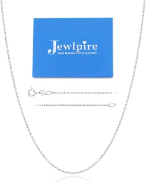 Jewlpire 1MM Italian Ultra Luxury Solid 24K Gold Over 925 Sterling Silver Chain Necklace for Women, Hypoallergenic Cable Chain Sturdy & Shiny & Thin Women's Chain Necklaces 16/18/20/22/24 Inch