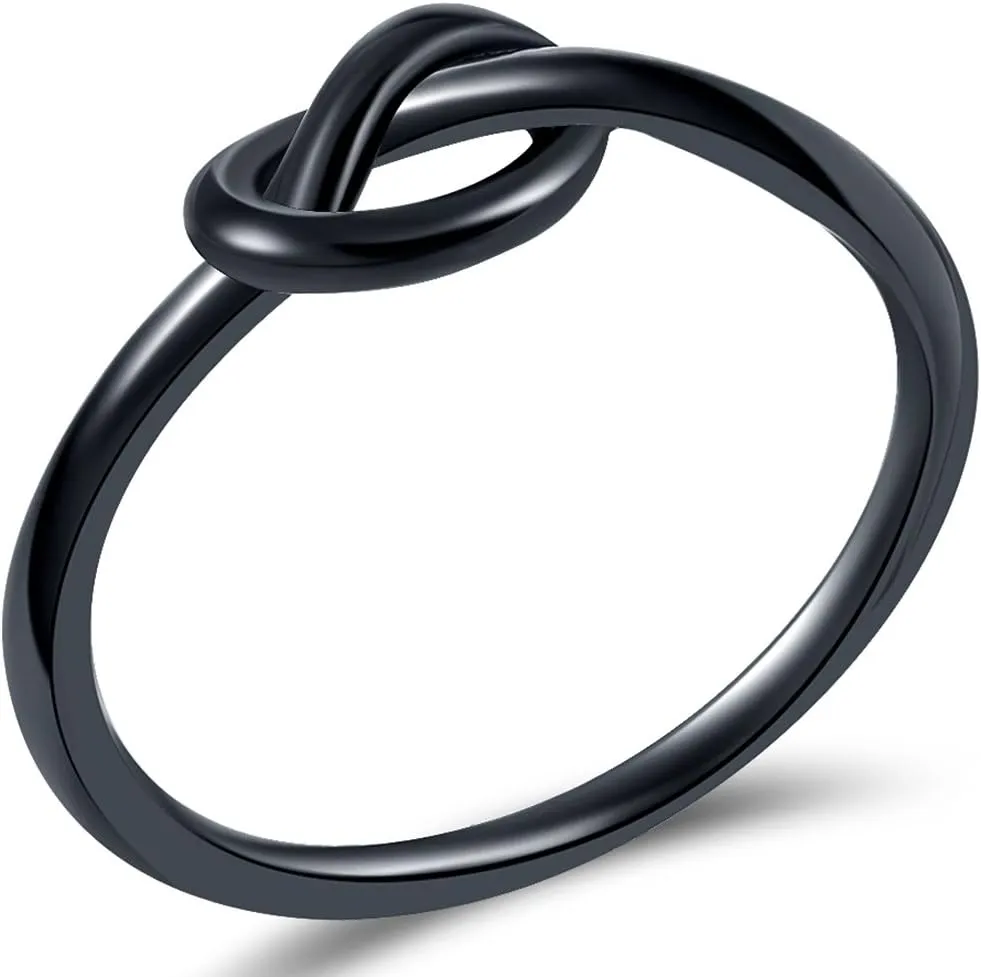 Jude Jewelers Size 3-13 Stainless Steel Simple Love Knot Celtic Promise Anniversary Statement Ring