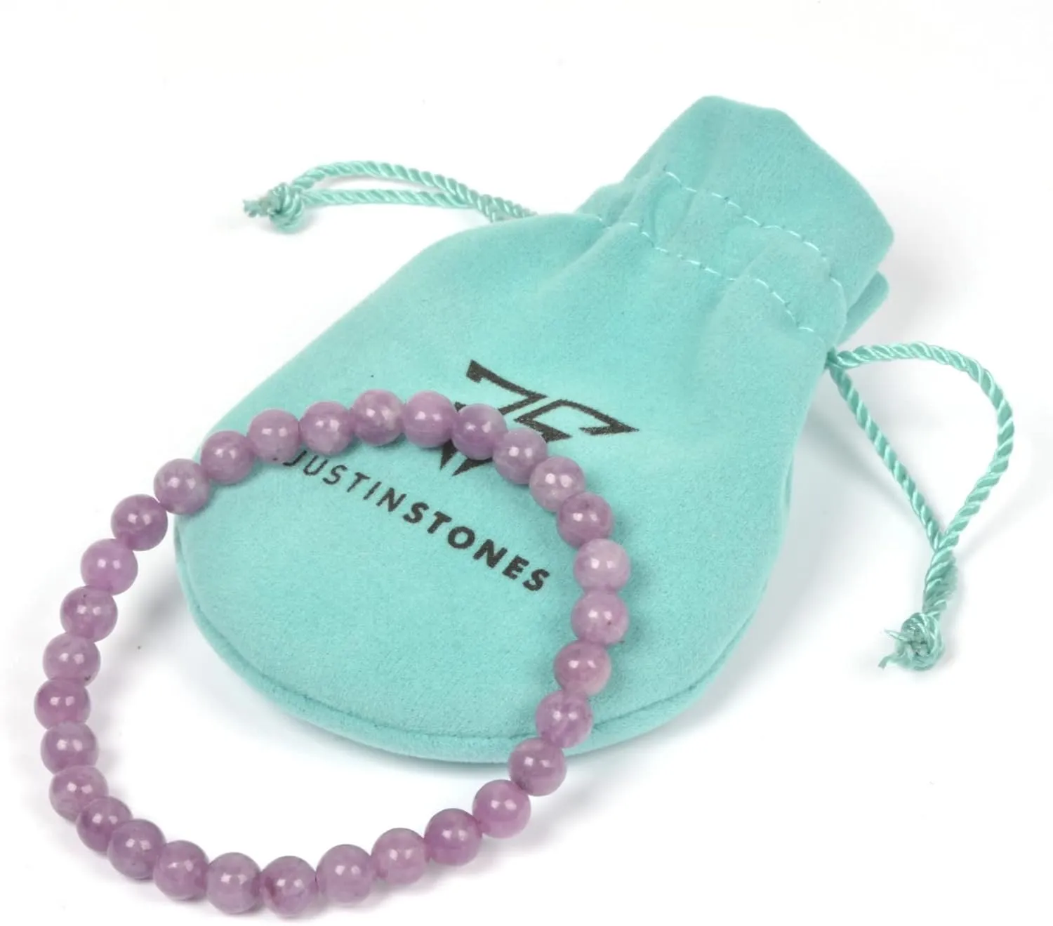 Justinstones Gem Semi Precious Gemstone 6mm Round Beads Stretch Bracelet 6.5 Inch Unisex