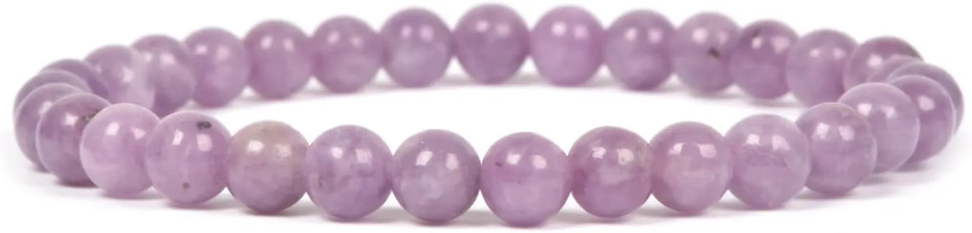 Justinstones Gem Semi Precious Gemstone 6mm Round Beads Stretch Bracelet 6.5 Inch Unisex