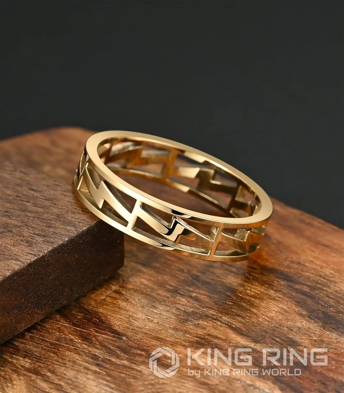King Ring 5mm Lightning Rings  Laser Cut Ultra Comfort Rings for Men & Women  Designed in USA