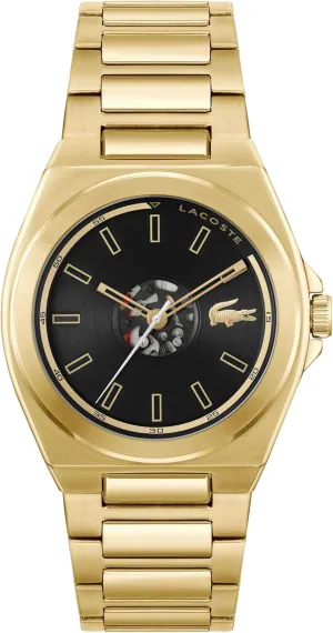 Lacoste Reno Men's 3H Quartz Silicone Transparent Wristband - Water Resistant up to 5ATM/50 Meters, Eye-Catching Skeleton Details, Modern Watch, 42mm