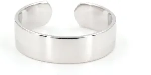 LEMON GRASS Sterling Silver Simple Band Ring Open Ring Ajustable Wide Band Line Rings